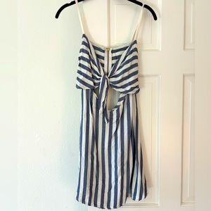 Beach Riot Striped Tie-Front Spaghetti Stripe Dress with Cut Outs